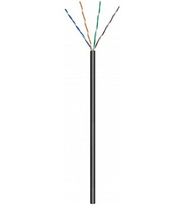 CAT5e U/UTP 100m outdoor cable on a reel solid black CCA