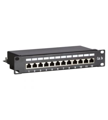 10 Inch CAT5e FTP patch panel - 12 ports