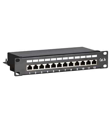 10 Inch CAT5e FTP patch panel - 12 ports