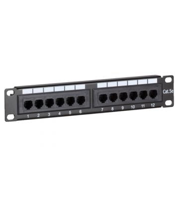 10 Inch CAT5e UTP patch panel - 12 ports