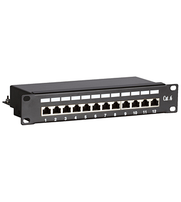 10 Inch CAT6 FTP patch panel - 12 ports