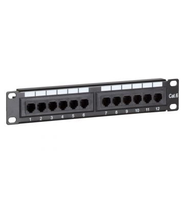 10 Inch CAT6 UTP patch panel - 12 ports