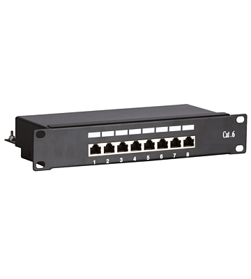 10 Inch CAT6 FTP patch panel - 8 ports