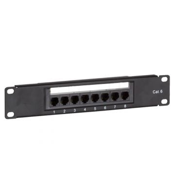 10 Inch CAT6 UTP patch panel - 8 ports