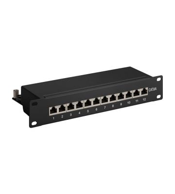 10 Inch CAT6a STP patch panel - 12 ports