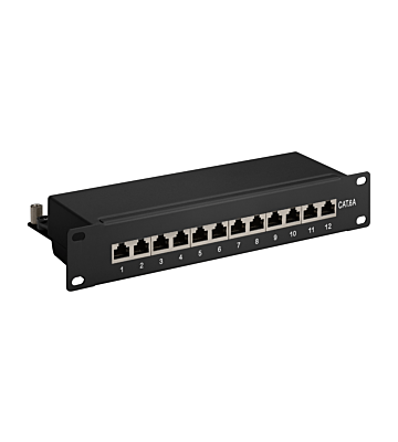 10 Inch CAT6a STP patch panel - 12 ports