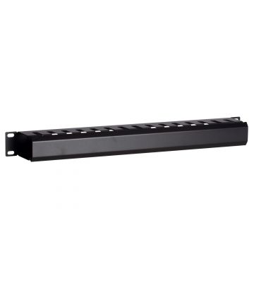 1U 19 inch metal cable tray with sliding cover