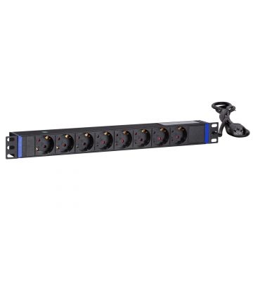 19 inch 8 way power strip with C14 plug