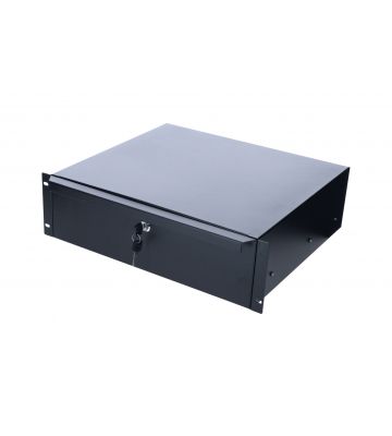 19 inch lockable metal drawer - 3U