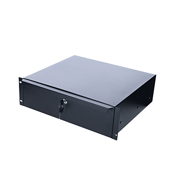 19 inch lockable metal drawer - 3U