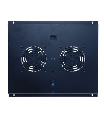 Fan set with 2 fans and thermostat suitable for 600mm deep server racks