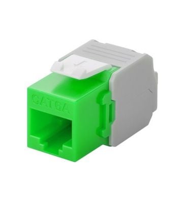 CAT6a UTP Keystone Connector - Toolless - green