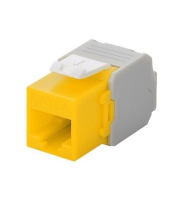 CAT6a UTP Keystone Connector - Toolless - yellow