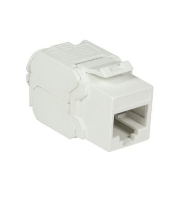 CAT6a UTP Keystone Connector - Toolless - White