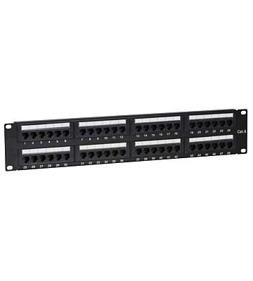 CAT6 UTP patch panel - 48 ports