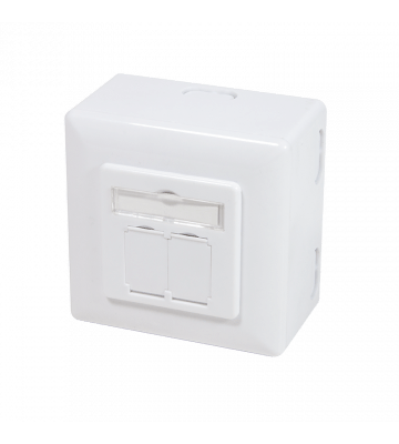 CAT6a UTP / STP surface mounted socket, white