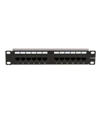 10 Inch CAT6a UTP patch panel - 12 ports