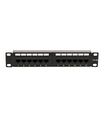10 Inch CAT6a UTP patch panel - 12 ports