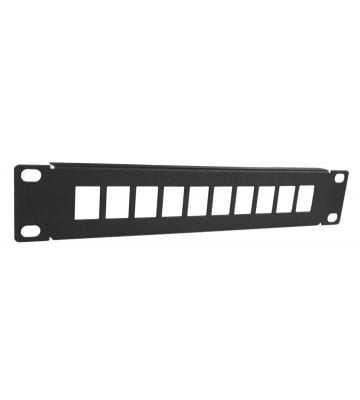 UTP patch panel for keystones - 10 ports