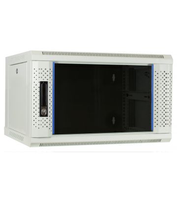 4U white wall mount rack with glass door 600x450x280mm (WxDxH)