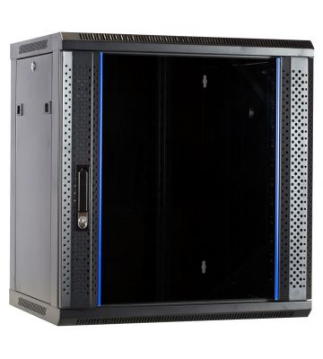 12U wall rack with glass door 600x450x635mm
