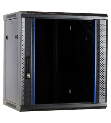 12U unassembled wall-mount server rack with glass door 600x450x635mm