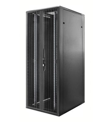 47U server rack with perforated split doors front and back 800x800x2200mm (WxDxH)