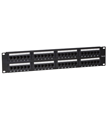 CAT6 UTP patch panel - 48 ports