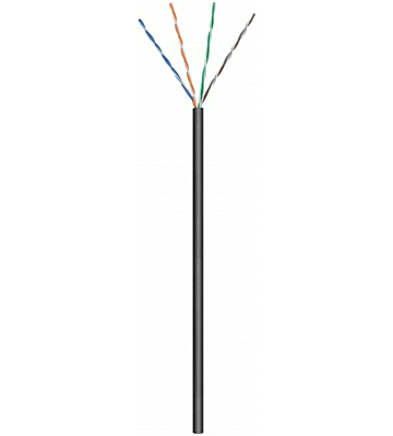 CAT6 U/UTP 100m outdoor cable on a reel stranded black CCA