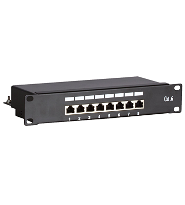 10 Inch CAT6 FTP patch panel - 8 ports