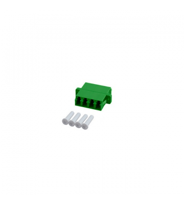 Singlemode coupler 4-way LC-LC quad green
