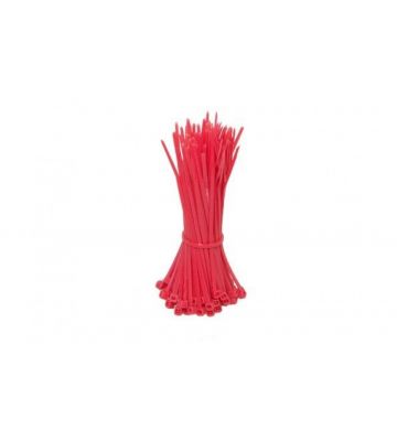 Cable ties 200mm red - 100 pieces