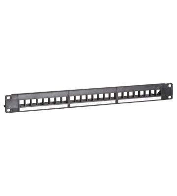 UTP patch panel for keystones - 24 ports