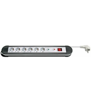 6-way power strip with overvoltage protection 1,50m white