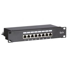 ShineBear 10 8PORTS CAT.5e Patch Panel 1U Cable Length: Cat5e Version 10 inch Rack Mount - SOHO Mini Patch Panel 8port
