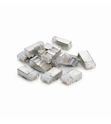 DANICOM SFTP RJ45 CAT6a  Pass Trough connector - shielded for stranded cable - 10 pieces