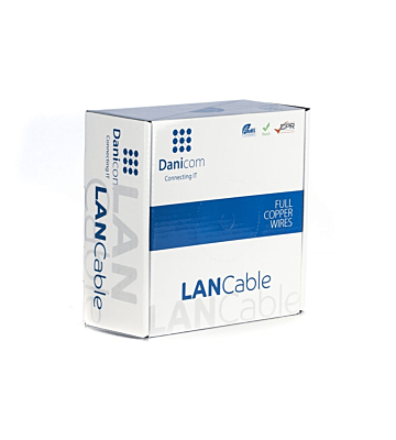 DANICOM CAT5E UTP 100m outdoor cable on a reel - solid -  PE (Fca)