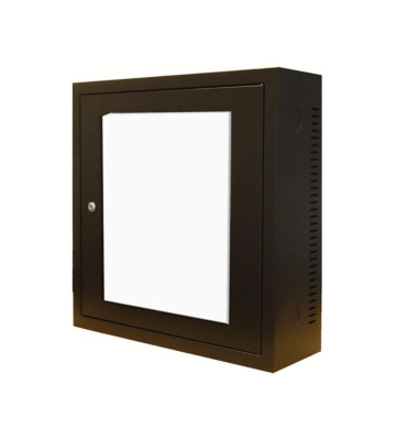 3U wall cabinet with glass door 185mm deep