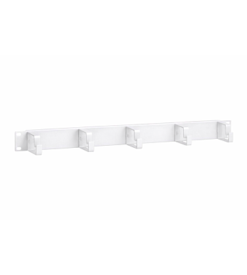 1U 19 inch metal cable tray - white