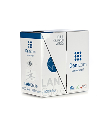DANICOM CAT5E UTP 305m cable on reel rigid - LSZH (Dca)