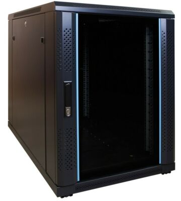 15U mini server rack with glass door 600x1000x860mm (WxDxH)