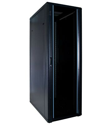 37U server rack with glass door 600x1000x1800mm (WxDxH)