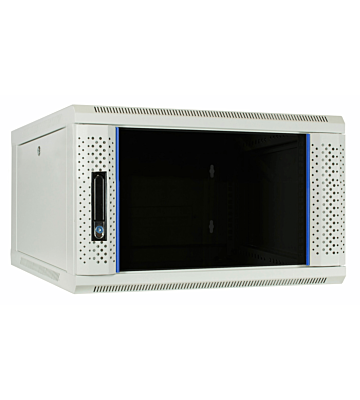 6U white wall mount server rack with glass door 600x600x368mm (WxDxH)