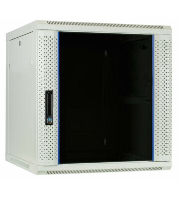 12U white wall mount server rack with glass door 600x600x635mm (WxDxH)