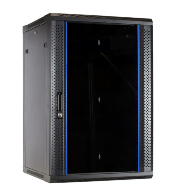 22U wall mount server rack with glass door 600x600x1100mm (WxDxH)