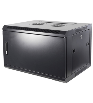 6U wall mount server rack with metal door 600x450x368mm (WxDxH)