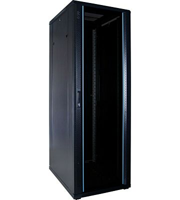 37U server rack with glass door 600x800x1800mm (WxDxH)