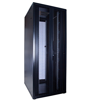 42U server rack with perforated split doors front and back 800x1200x2000mm (WxDxH)