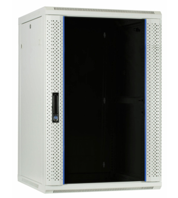 22U wall mount server rack with glass door 600x600x1100mm (WxDxH) White