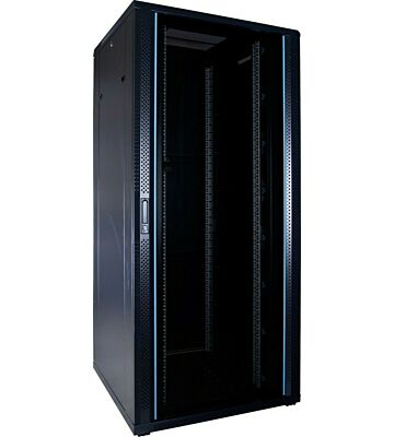 37U server rack with glass door 800x800x1800mm (WxDxH)